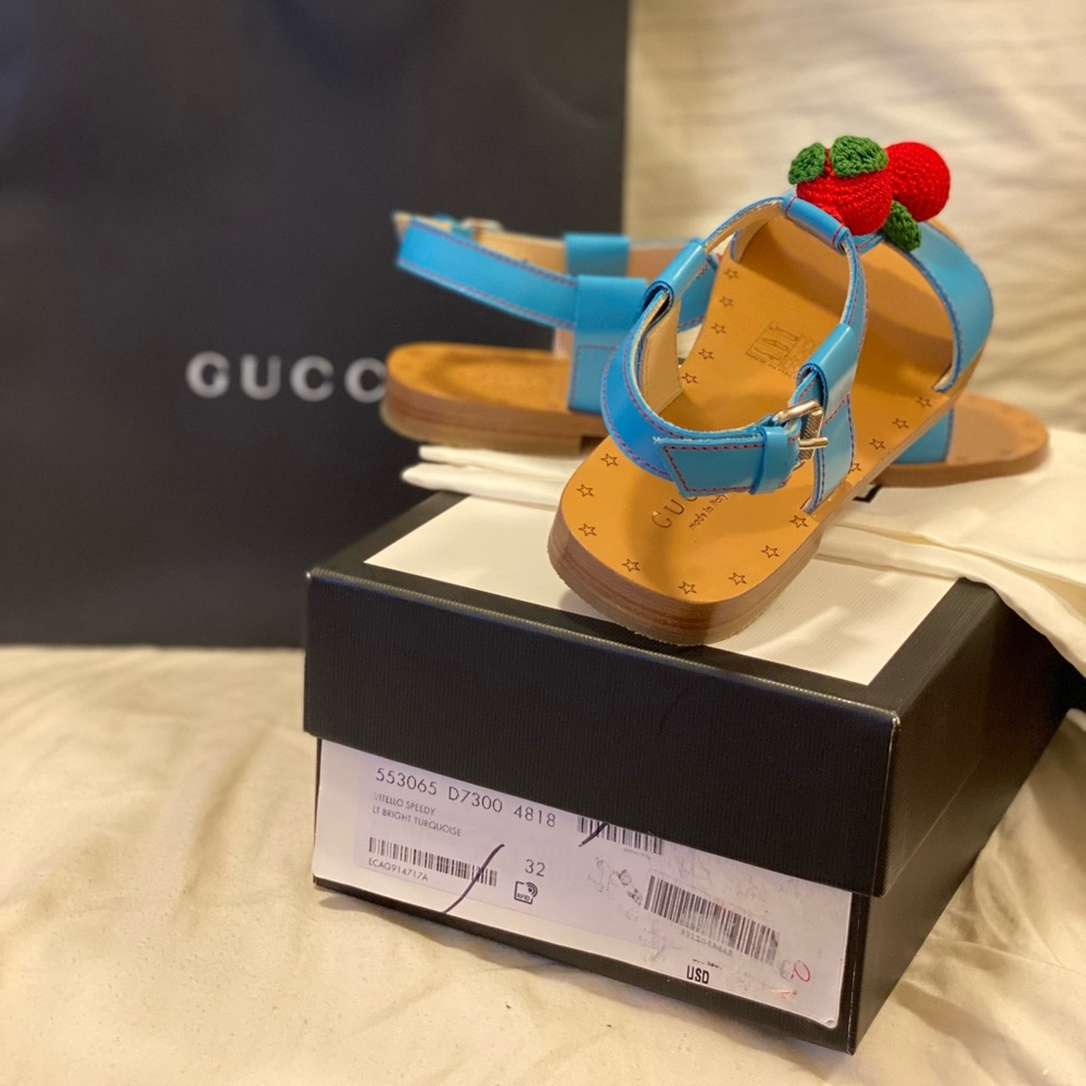 Gucci Vitello Speedy Sandal for Kids. New, Size 32